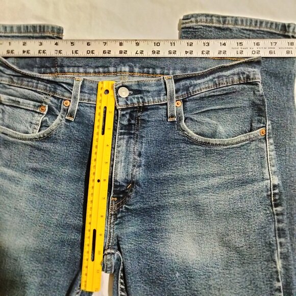 Levi's 514 Slim Straight Men's Jeans 32x32 Blue Denim (Loose Stitch and Stretch) - Picture 2 of 5